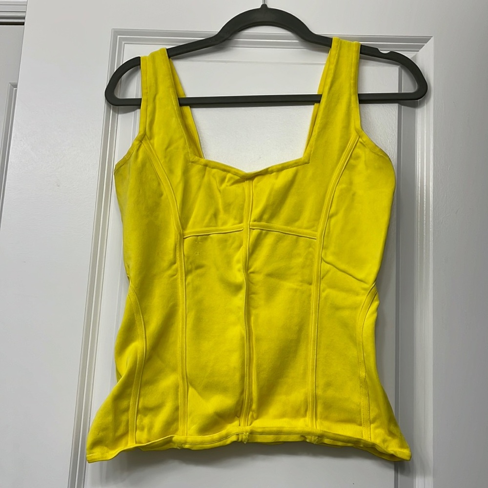 Bright neon yellow tank
